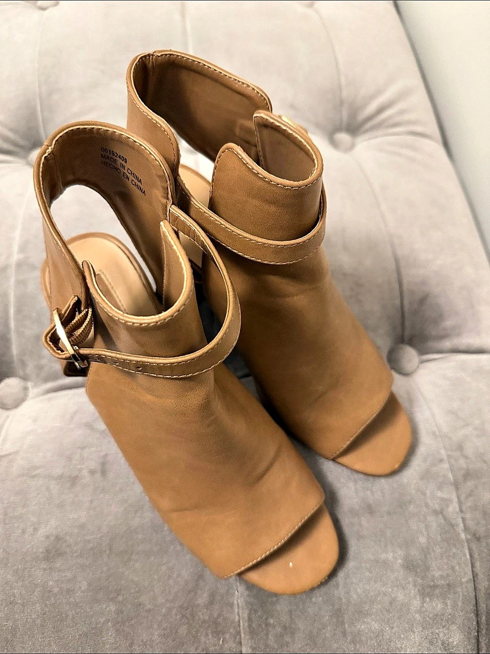 Forever 21 Women's Brown Open-Toe Heels